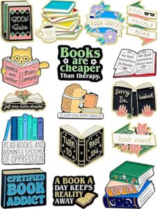 Trendy bookish enamel pins for readers on your holiday gift list